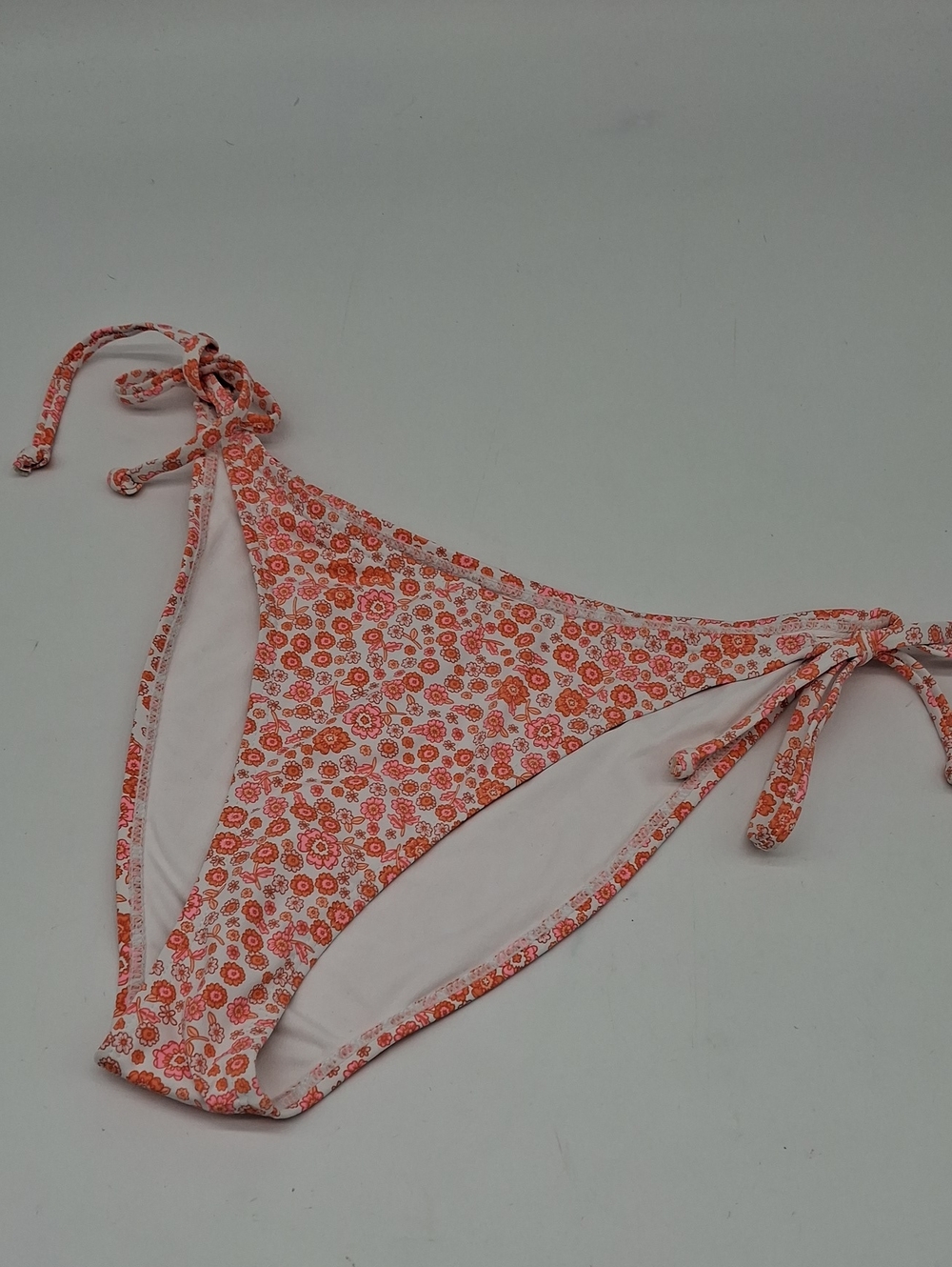 Cotton On Tie Side Brazilian Bikini Bottom Ditsy Print Pink L